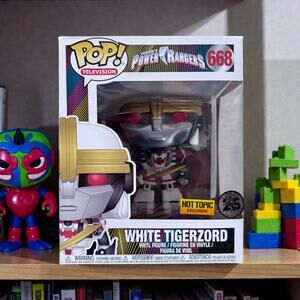 Funko Pop Unopened White Tigerzord 668 Power Rangers 25 Years Figure Exclusive